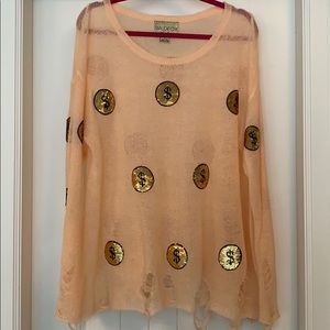 Wildfox Tattered Sweater | SIZE L